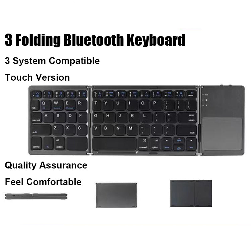 Triple Folding Bluetooth Keyboard