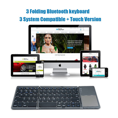 Triple Folding Bluetooth Keyboard